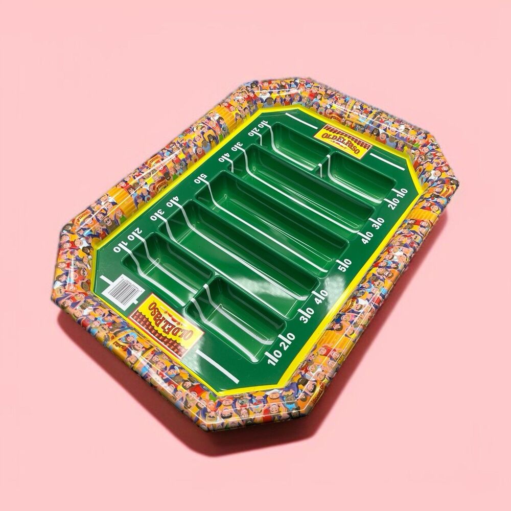 Old El Paso Molded Plastic Football Field Taco Tray - Great for the Big Game!